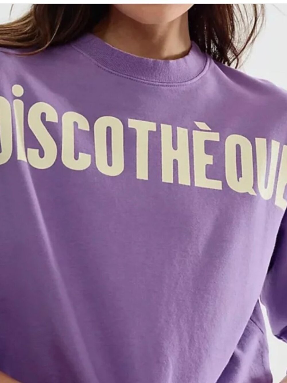 Clare V Discotheque Sweatshirt-Purple